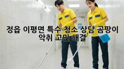정읍 이평면 특수 청소 상담: 곰팡이, 악취 고민 해결!