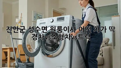 진안군 성수면 원룸이사🚚 어떤 차가 딱❓ 경차vs소형차vs트럭