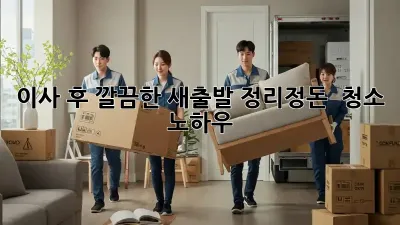 이사 후, 깔끔한 새출발! 정리정돈 & 청소 노하우